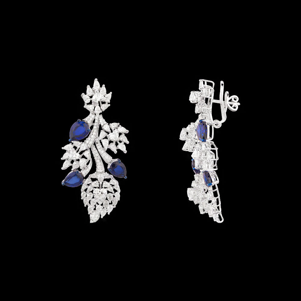 18K White Gold Diamond Jewellery - 10.28ct VS-SI-FG with Colour Stones