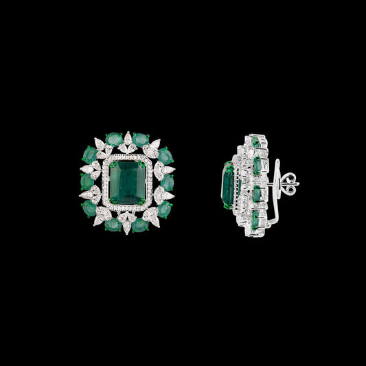 18K White Gold Diamond Jewellery - 4.43ct VVS-VS-FG with Colour Stones