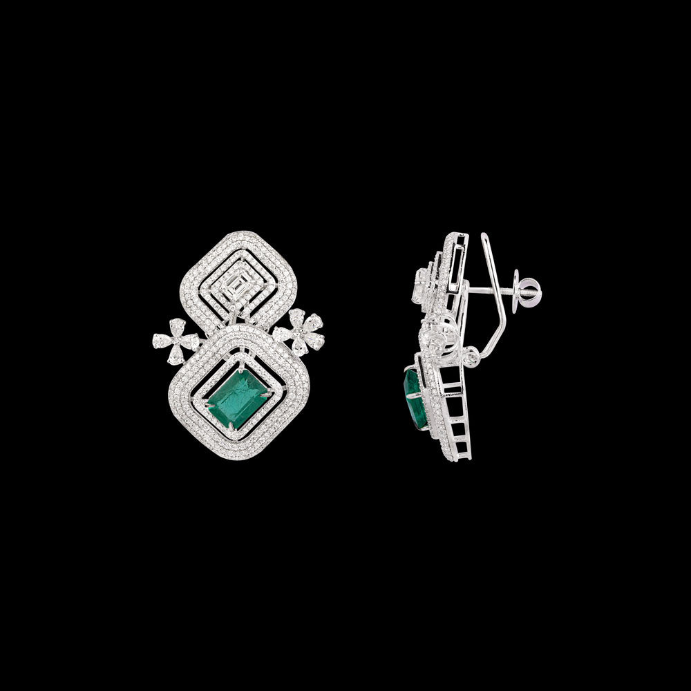 18K White Gold Diamond Jewellery - 6.285ct VS-SI-FG with Colour Stones