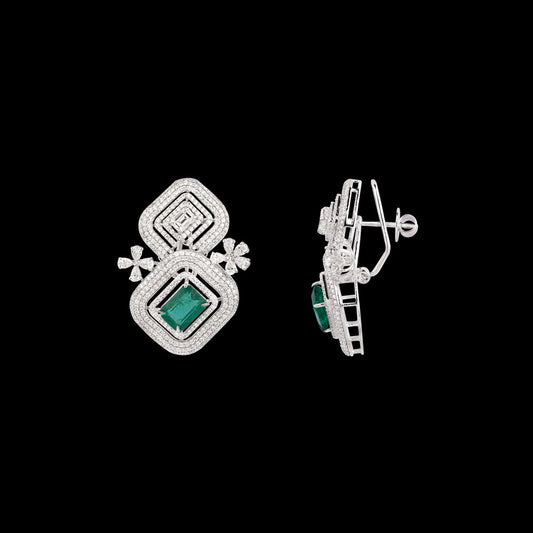 18K White Gold Diamond Jewellery - 6.285ct VS-SI-FG with Colour Stones
