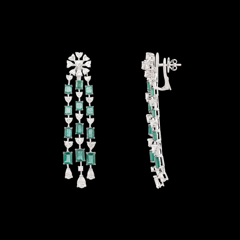 18K White Gold Diamond Jewellery - 10.453ct VS-SI-GH with Colour Stones