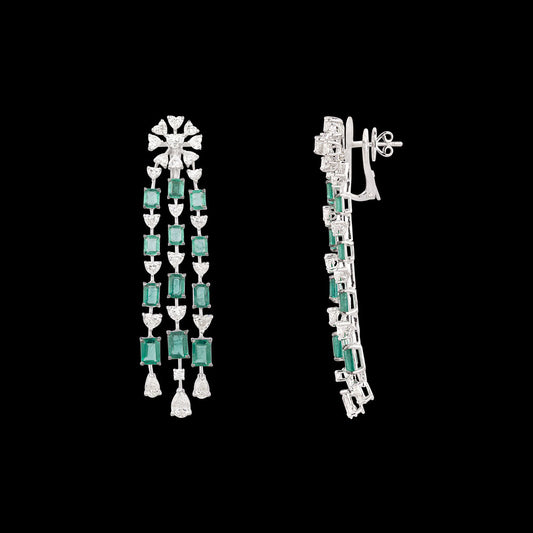 18K White Gold Diamond Jewellery - 10.453ct VS-SI-GH with Colour Stones