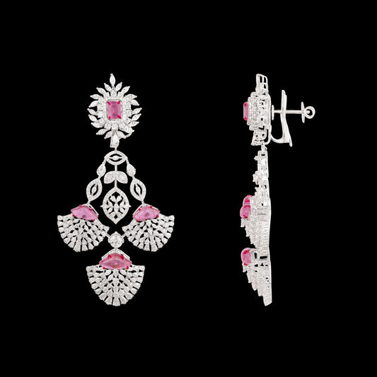 18K White Gold Diamond Jewellery - 15.475ct VVS-EF with Colour Stones