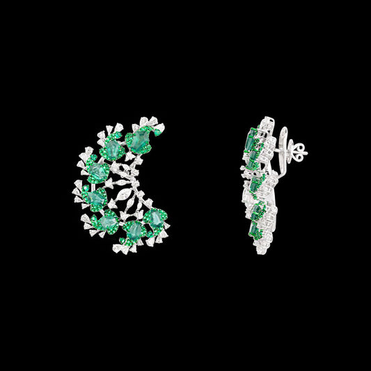 18K White Gold Diamond Jewellery - 4.45ct VS-SI-HI with Colour Stones