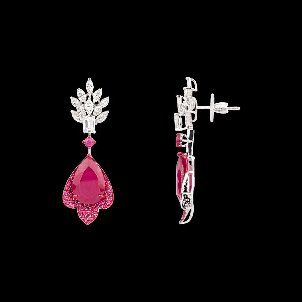 18K White Gold Diamond Jewellery - 2.6ct VS-SI-GH with Colour Stones