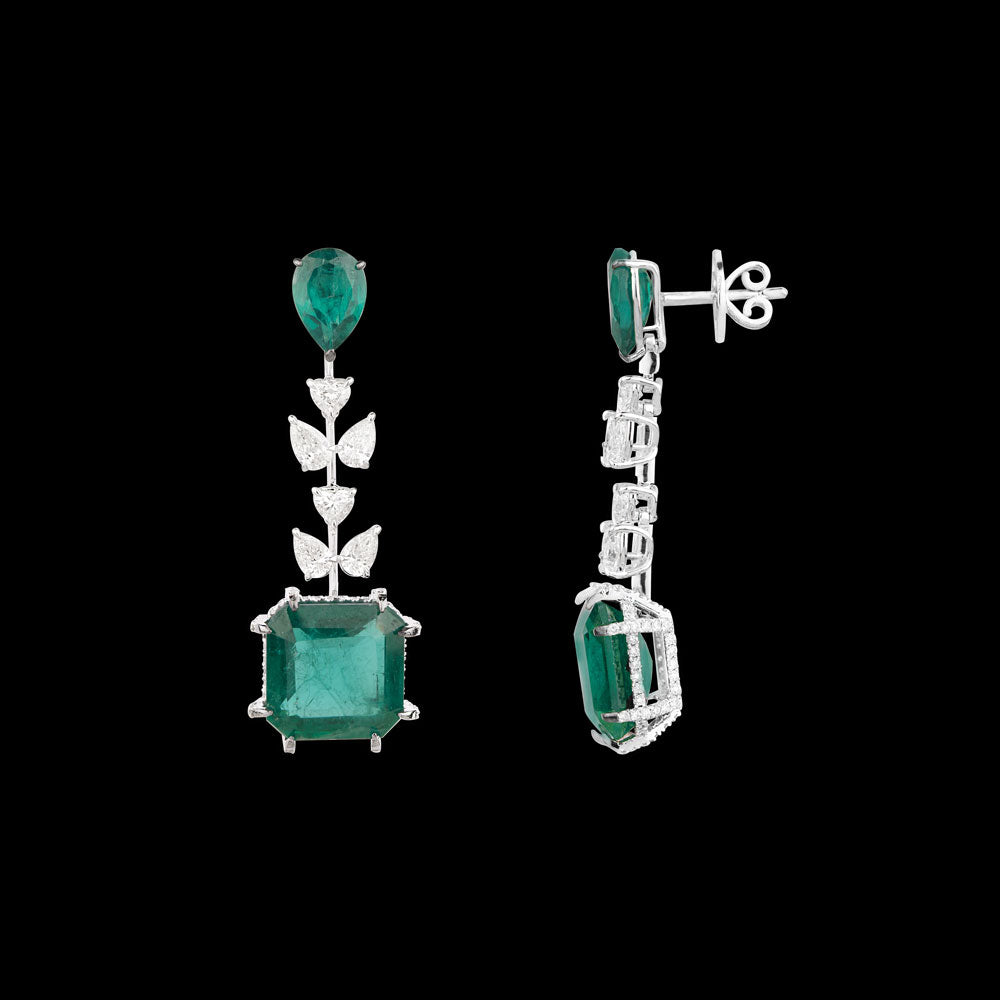 18K White Gold Diamond Jewellery - 3.26ct VS-SI-GH with Colour Stones