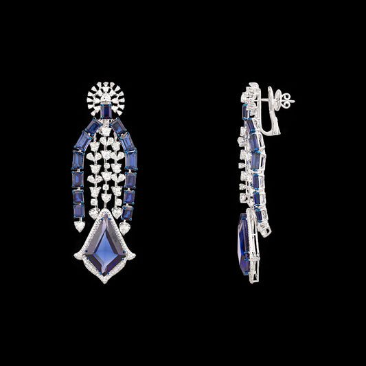 18K White Gold Diamond Jewellery - 8.205ct VS-SI-FG with Colour Stones