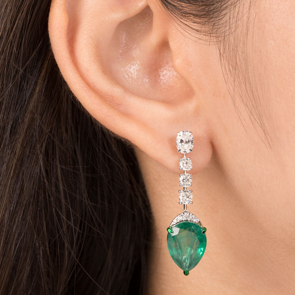 18K White Gold Diamond Jewellery - 2.26ct VS-SI-FG with Colour Stones