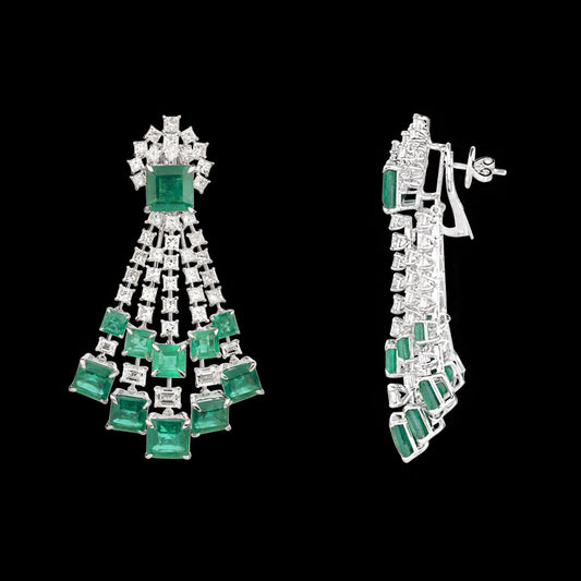 18K White Gold Diamond Jewellery - 15.52ct N-A with Colour Stones