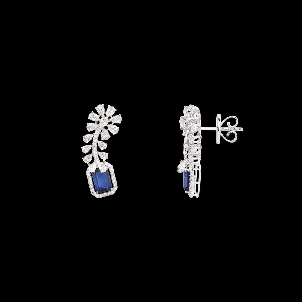 18K White Gold Diamond Jewellery - 2.39ct VS-SI-EF with Colour Stones