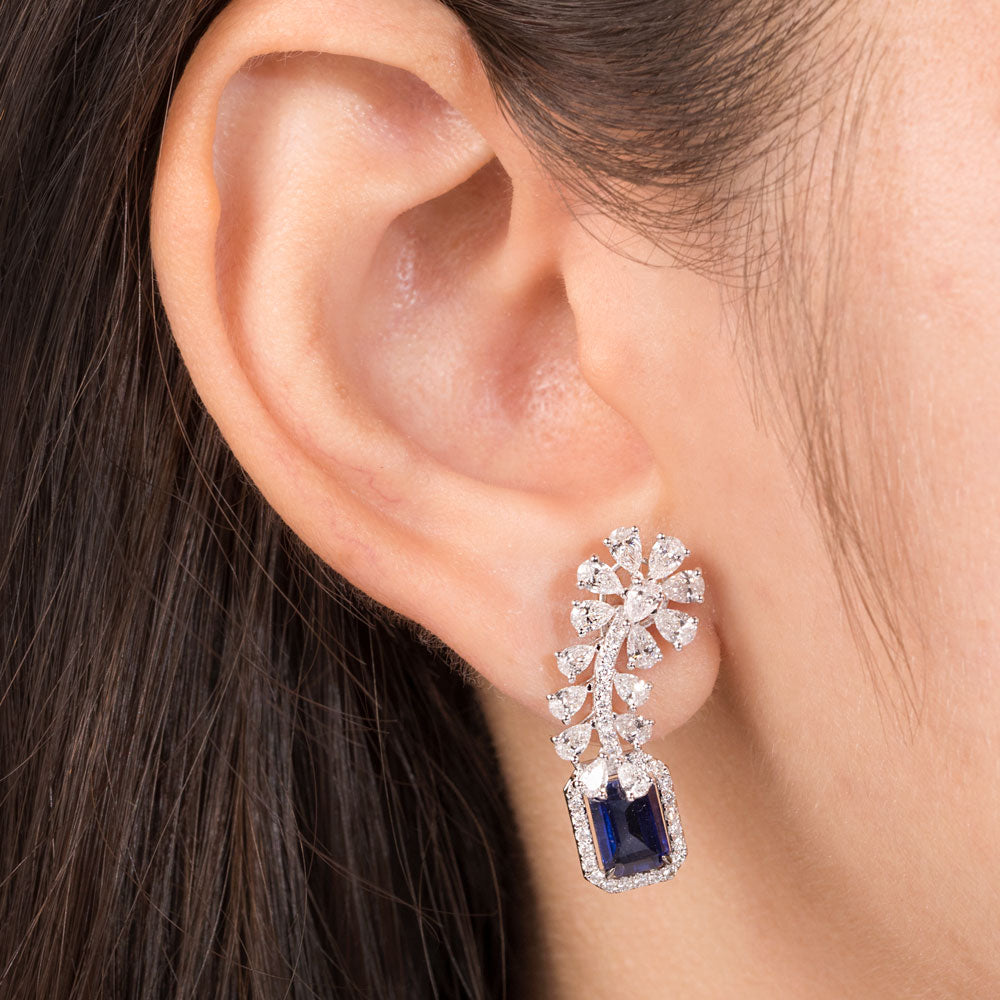 18K White Gold Diamond Jewellery - 2.39ct VS-SI-EF with Colour Stones