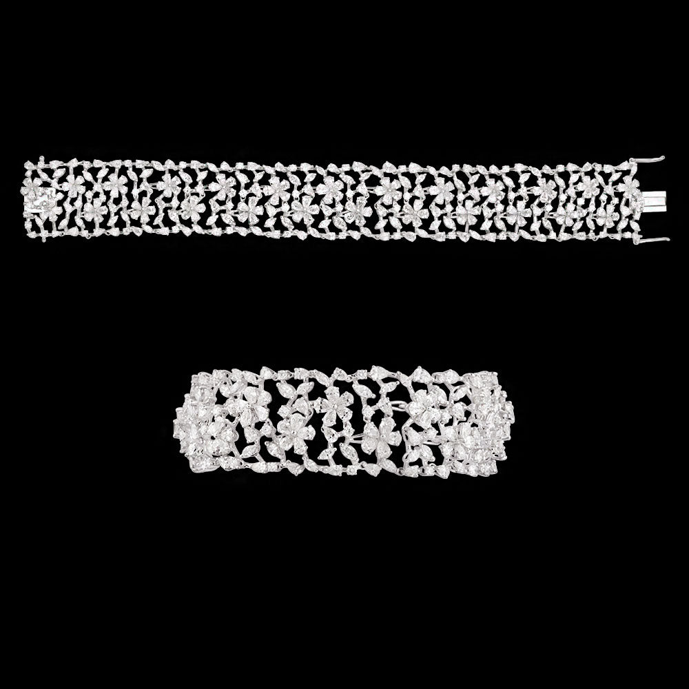 18K White Gold Diamond Bracelet - 15.702ct VVS-VS-FG