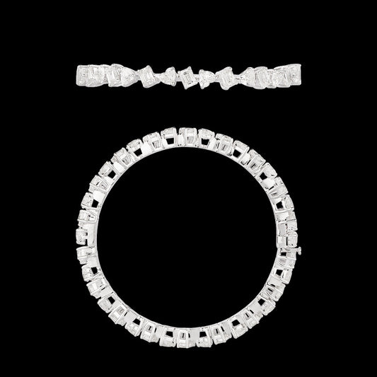 18K White Gold Diamond Bangle - 16.44ct VS-SI-GH