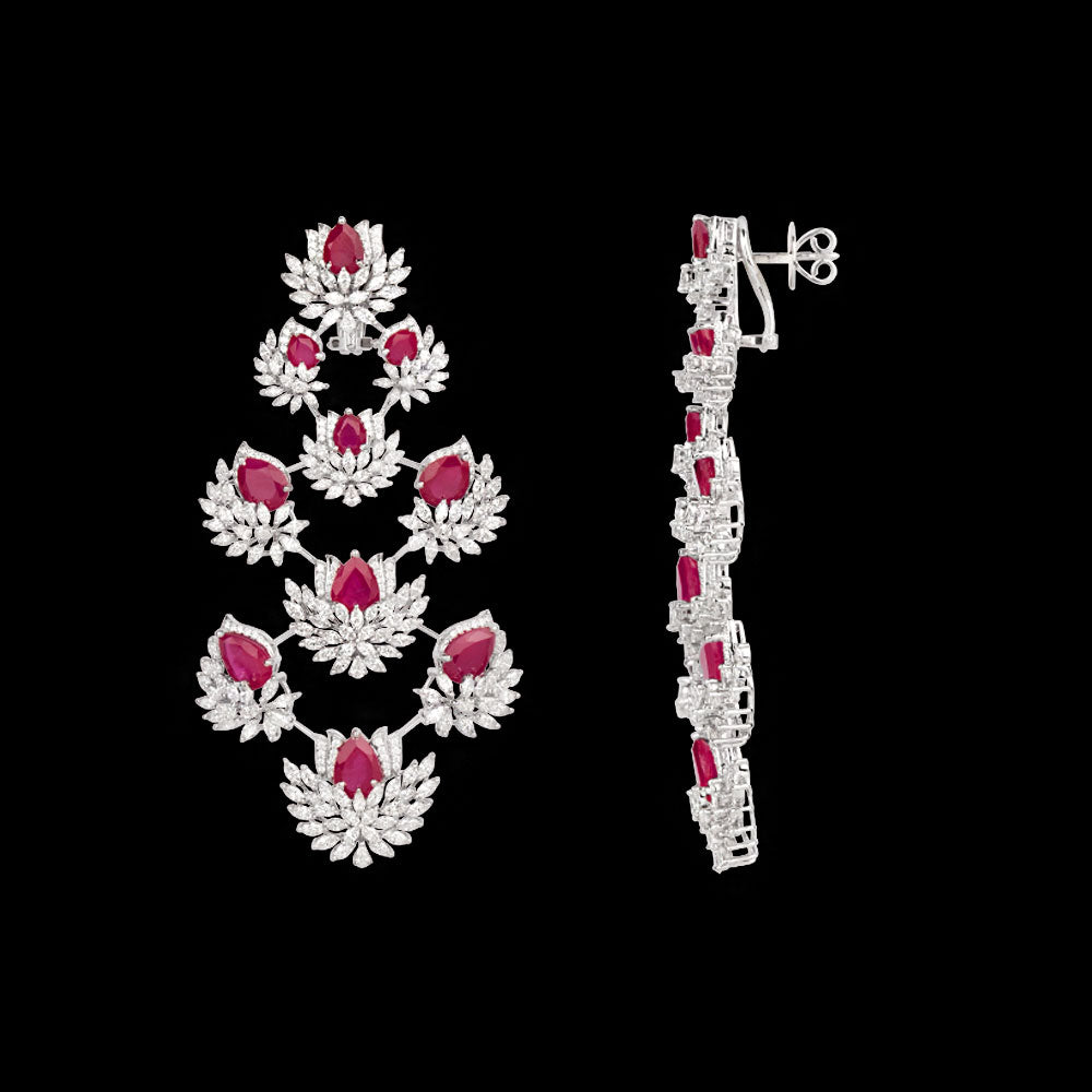 18K White Gold Diamond Jewellery - 17.73ct VVS-FG with Colour Stones