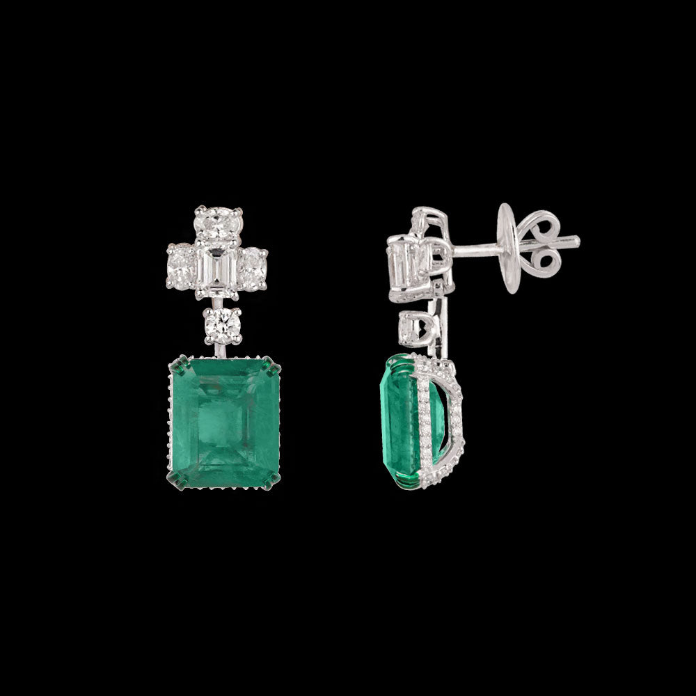 18K White Gold Diamond Jewellery - 2.576ct VS-SI-FG with Colour Stones