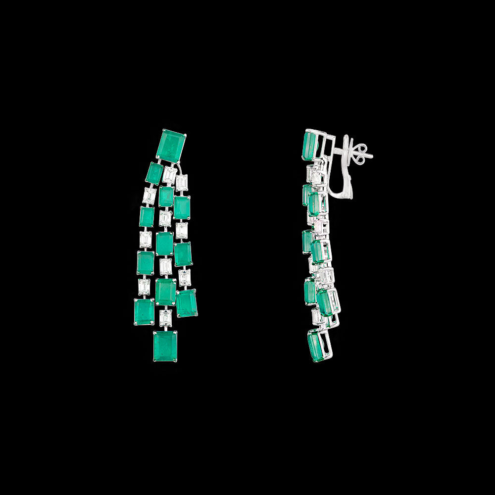 18K White Gold Diamond Jewellery - 7.96ct VS-SI-GH with Colour Stones