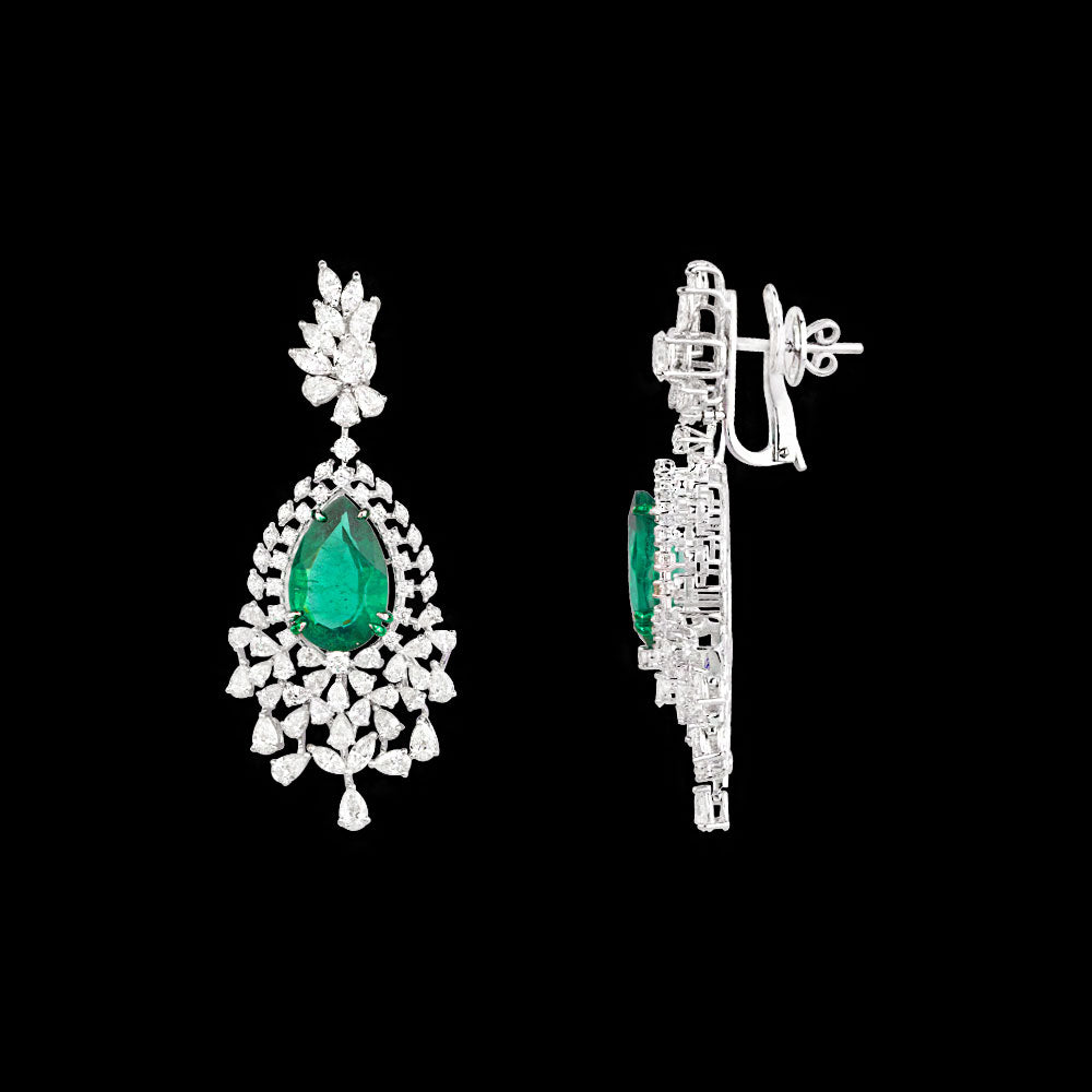 18K White Gold Diamond Jewellery - 9.17ct VS-SI-GH with Colour Stones