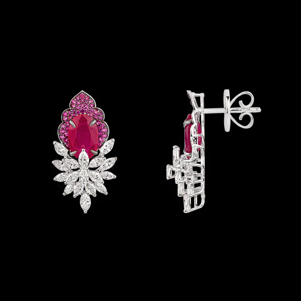 18K White Gold Diamond Jewellery - 2.43ct VS-SI-GH with Colour Stones