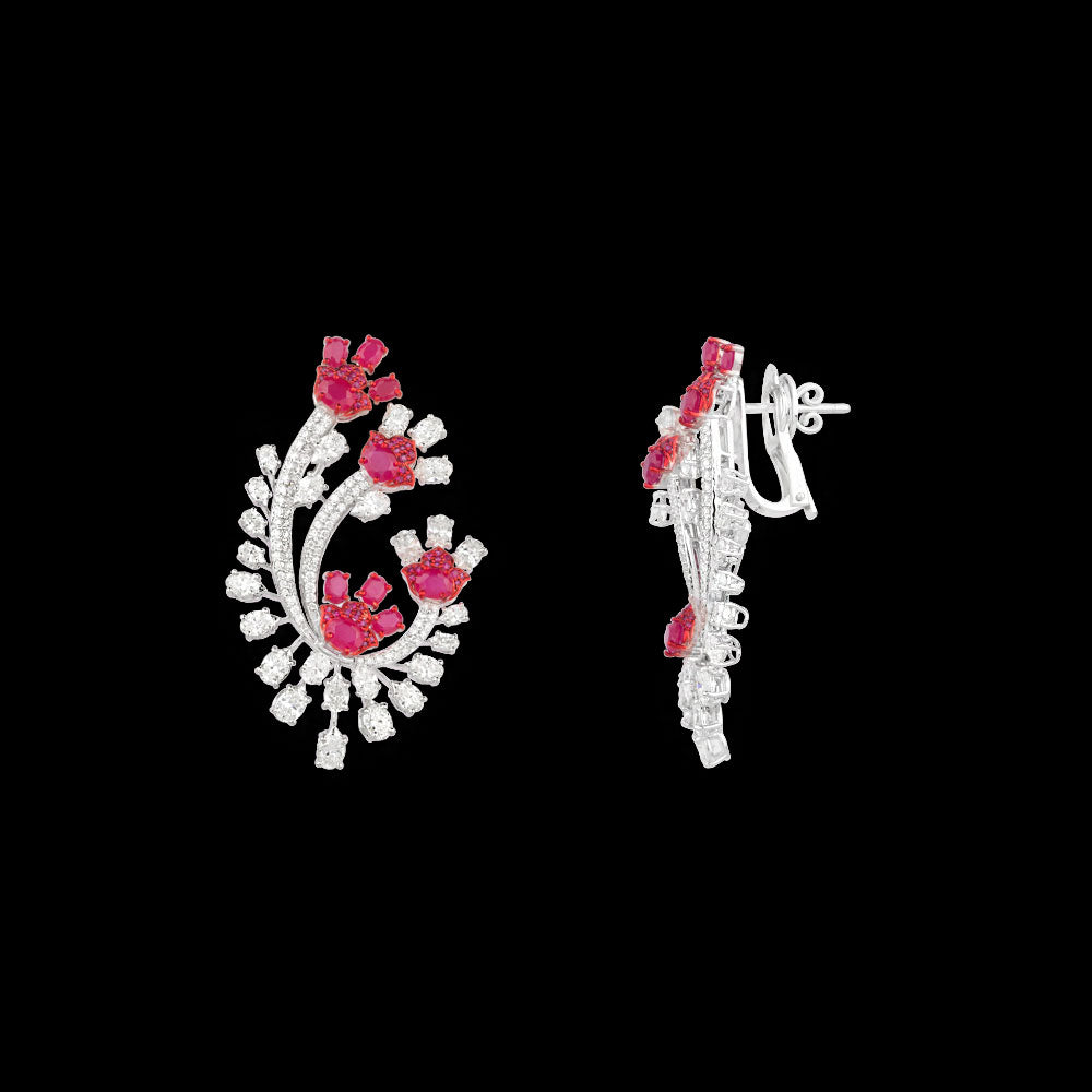 18K White Gold Diamond Jewellery - 10.29ct VS-SI-GH with Colour Stones