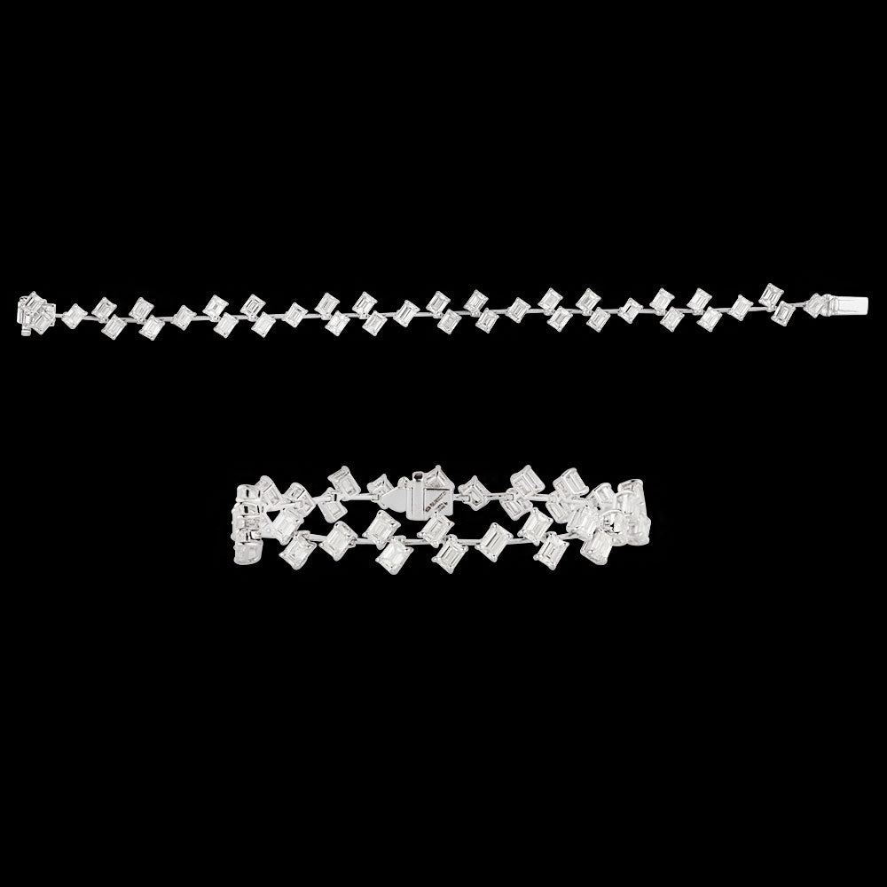 18K White Gold Diamond Bracelet - 11.07ct VVS-VS-IJ