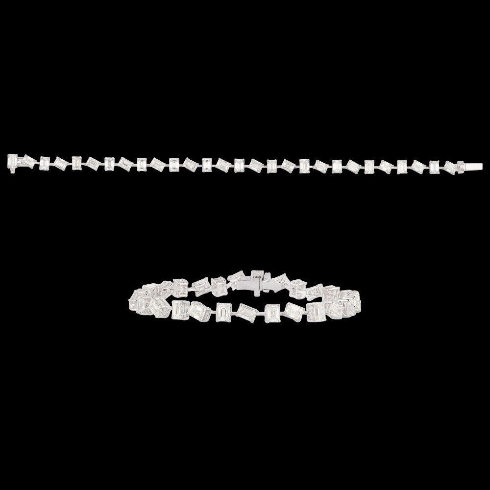 18K White Gold Diamond Bracelet - 4.94ct VS-SI-HI