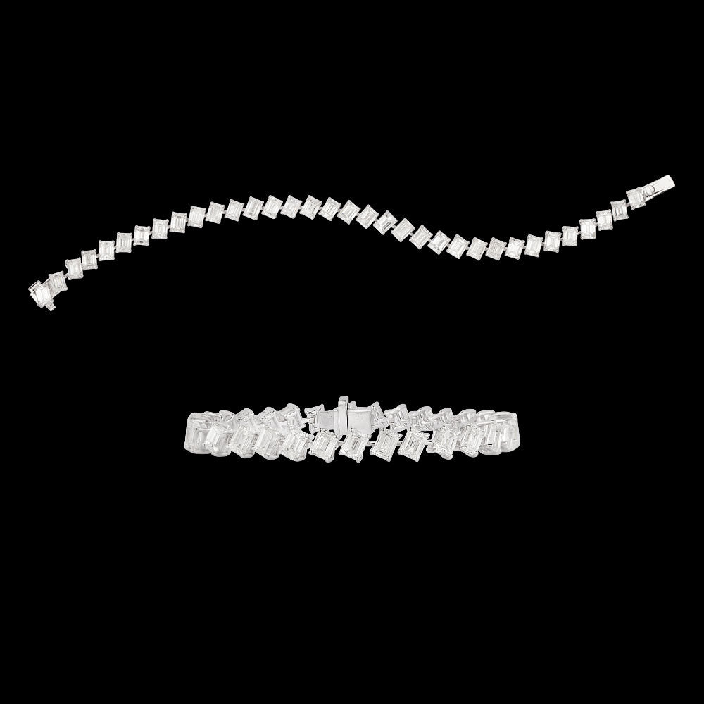 18K White Gold Diamond Bracelet - 16.62ct VS-SI-GH