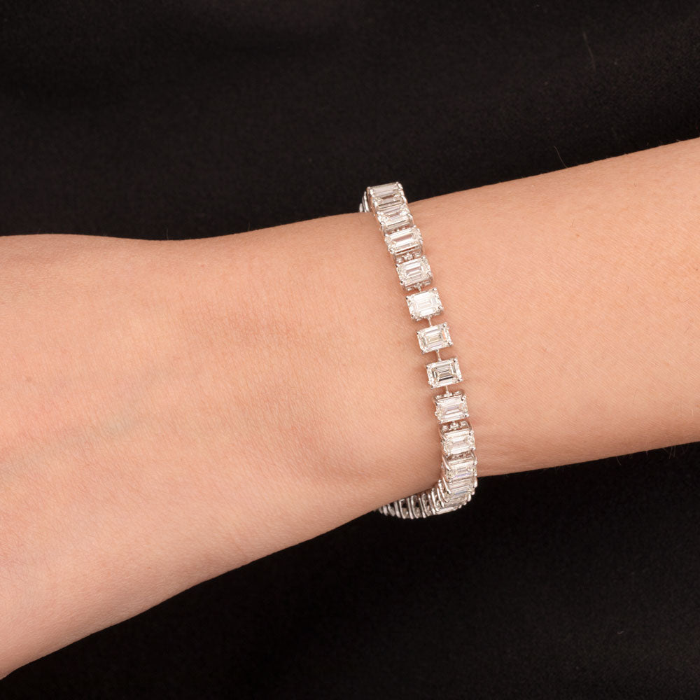 18K White Gold Diamond Bracelet - 16.756ct VS-SI-HI