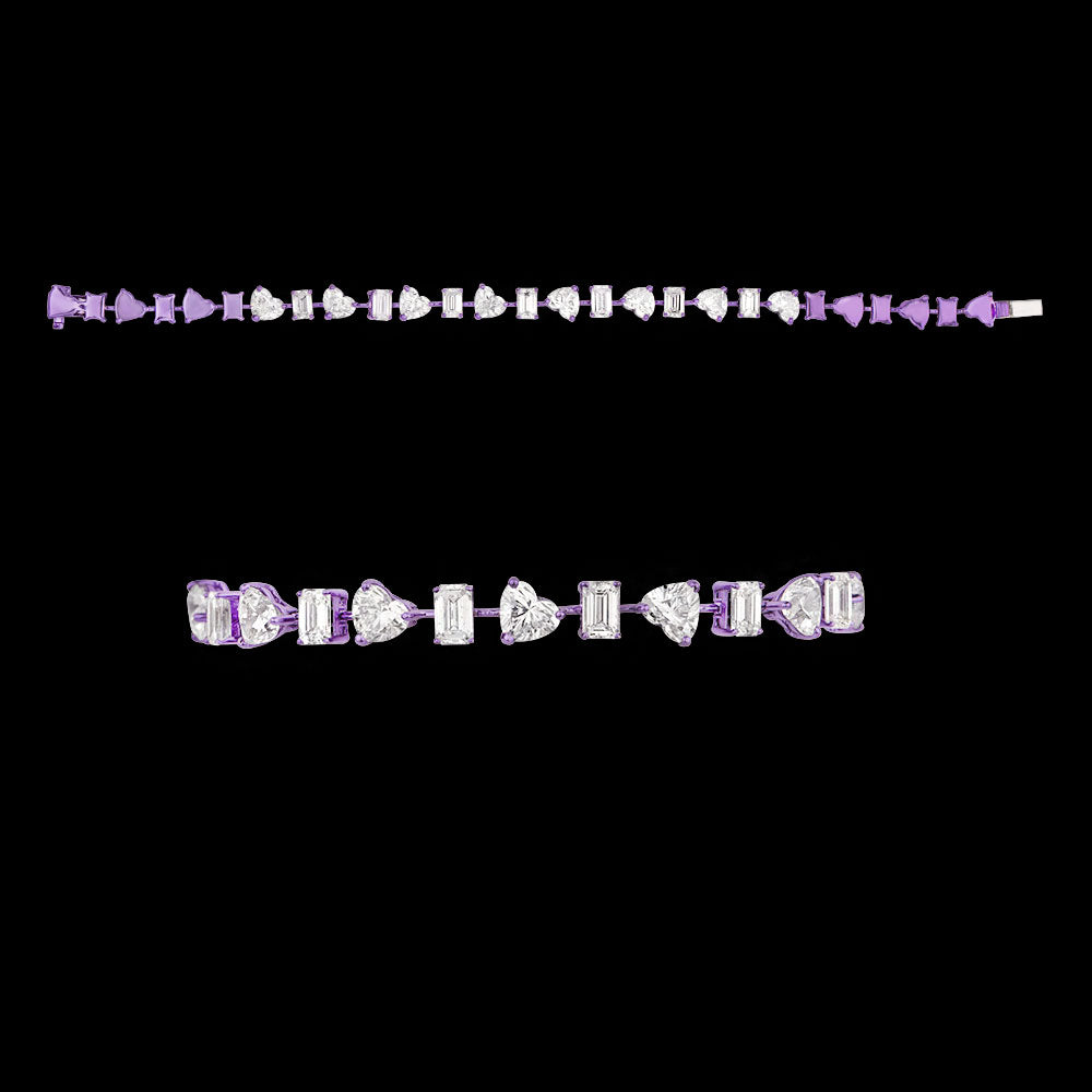 18K White Gold Diamond Bracelet - 8.75ct VS-SI-FG
