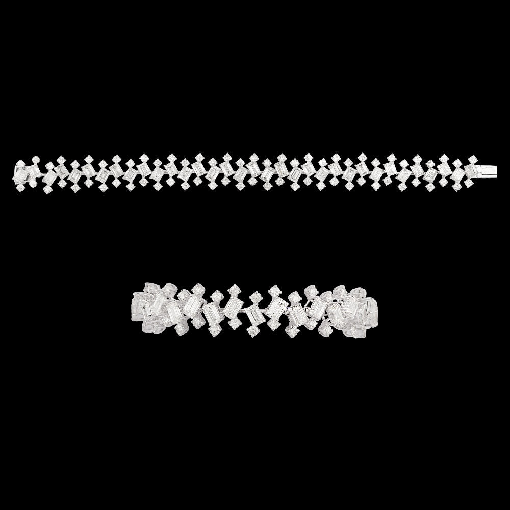 18K White Gold Diamond Bracelet - 20.946ct VS-SI-HI