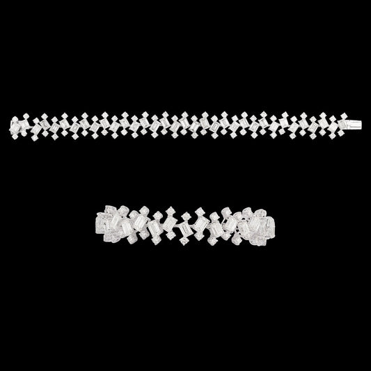 18K White Gold Diamond Bracelet - 20.946ct VS-SI-HI