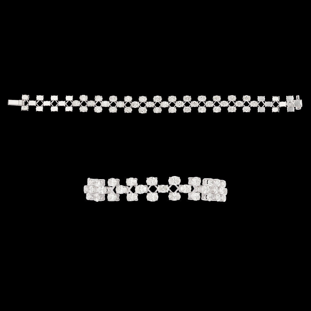 18K White Gold Diamond Bracelet - 9.1ct VS-SI-HI