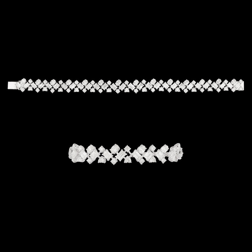 18K White Gold Diamond Bracelet - 15.38ct VVS-VS-HI