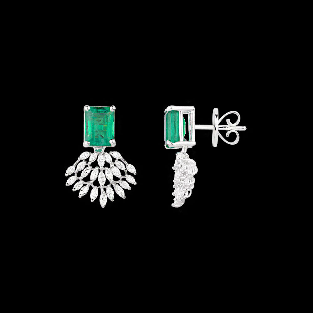 18K White Gold Diamond Jewellery - 1.02ct VVS-EF with Colour Stones