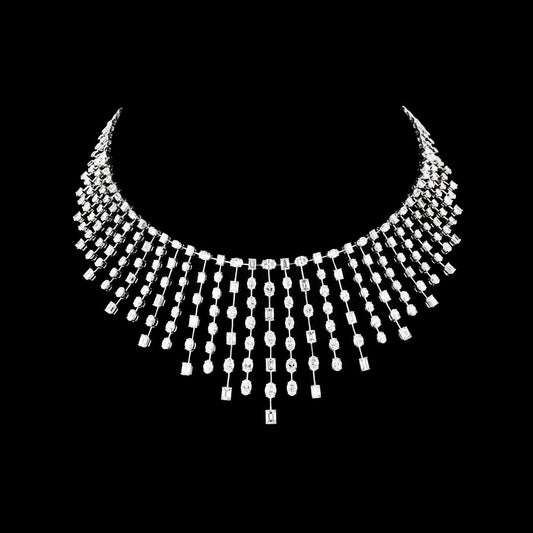 18K White Gold Diamond Necklace - 37.93ct VS-SI-HI