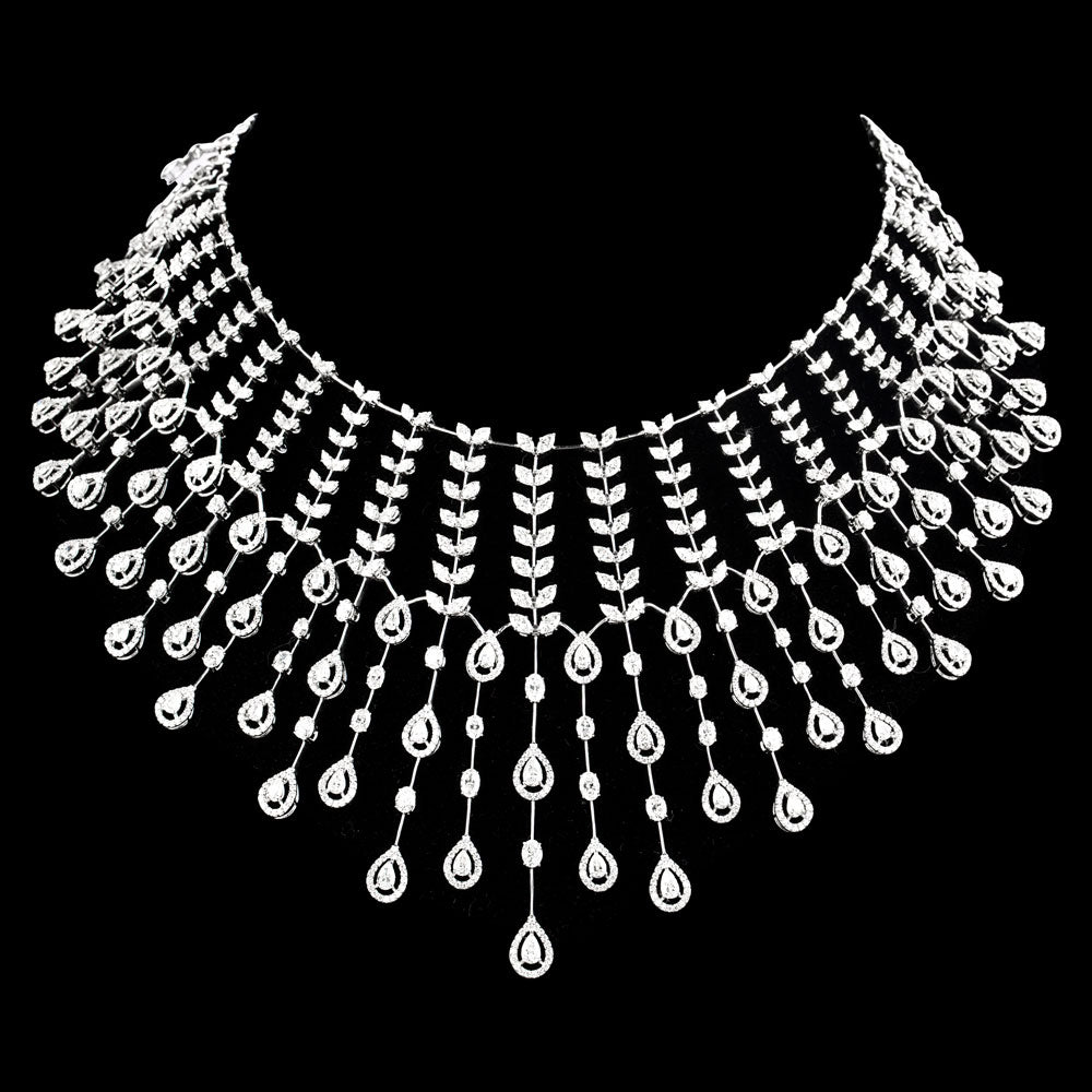 18K White Gold Diamond Necklace - 31.466ct VVS-VS-IJ