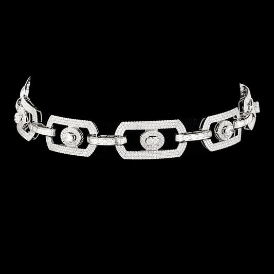 18K White Gold Diamond Necklace - 12.165ct VVS-VS-GH