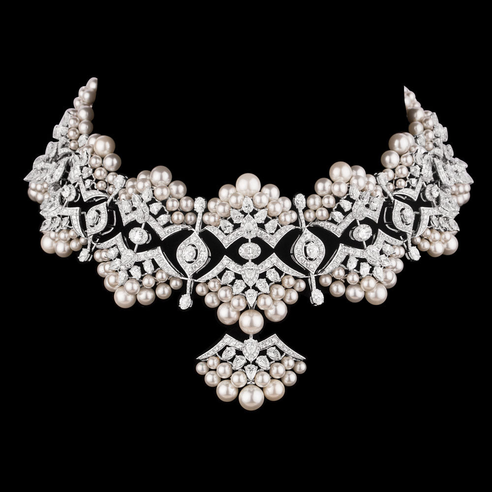 14K White Gold Diamond Necklace - 31.481ct VS-SI-FG with Colour Stones