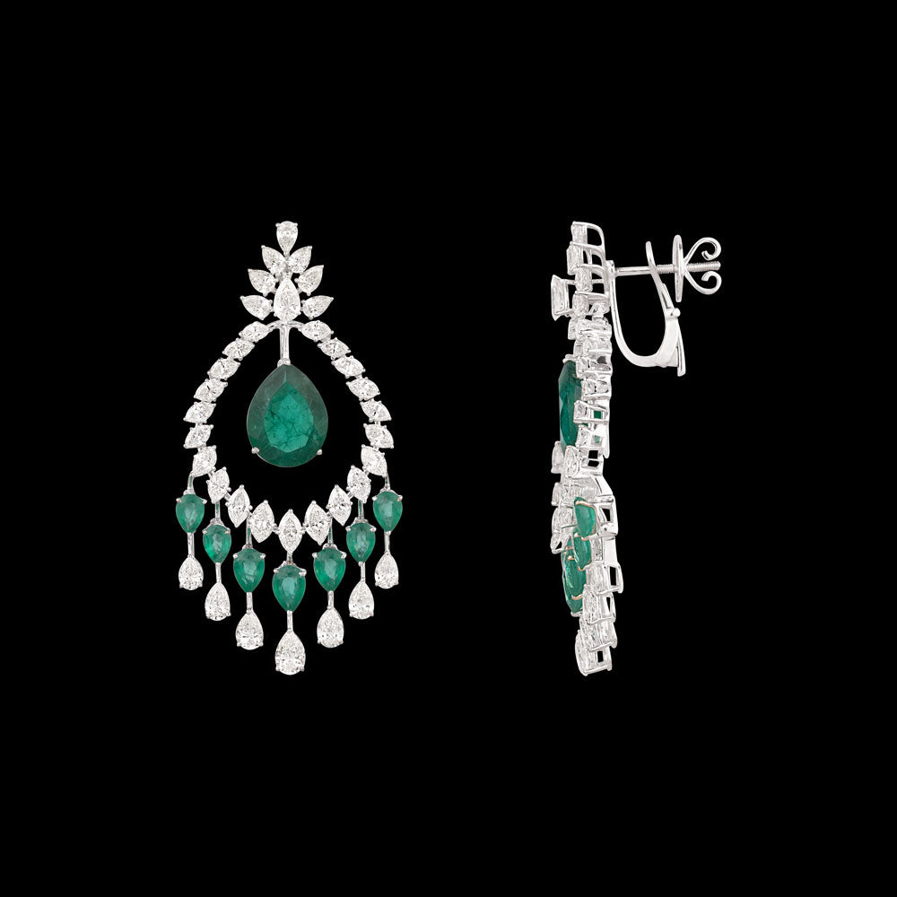 18K White Gold Diamond Jewellery - 10.06ct VS-SI-HI with Colour Stones