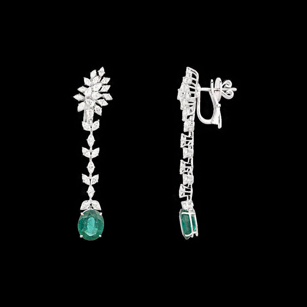 18K White Gold Diamond Jewellery - 4.01ct VVS-VS-IJ with Colour Stones
