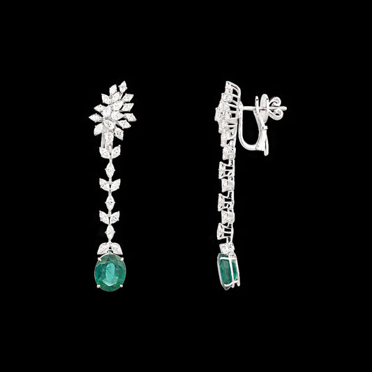 18K White Gold Diamond Jewellery - 4.01ct VVS-VS-IJ with Colour Stones