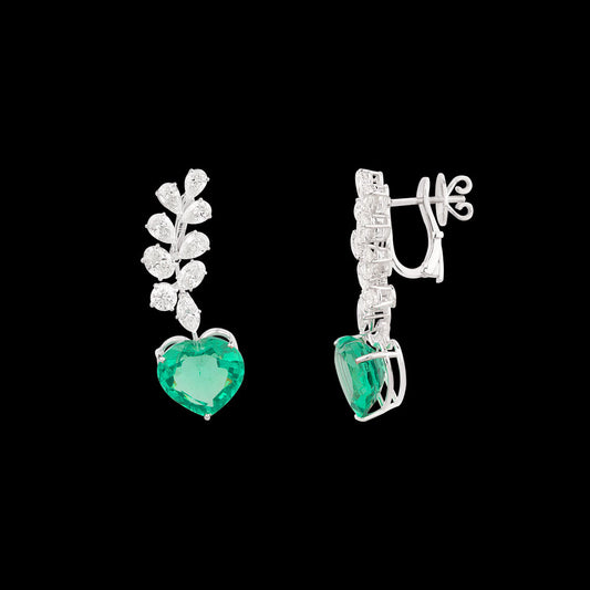 18K White Gold Diamond Jewellery - 5.69ct VVS-VS-GH with Colour Stones