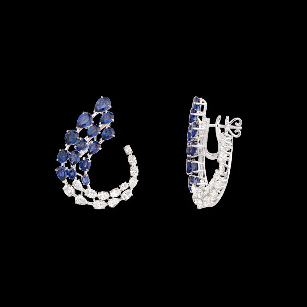 18K White Gold Diamond Jewellery - 5.32ct VS-SI-HI with Colour Stones