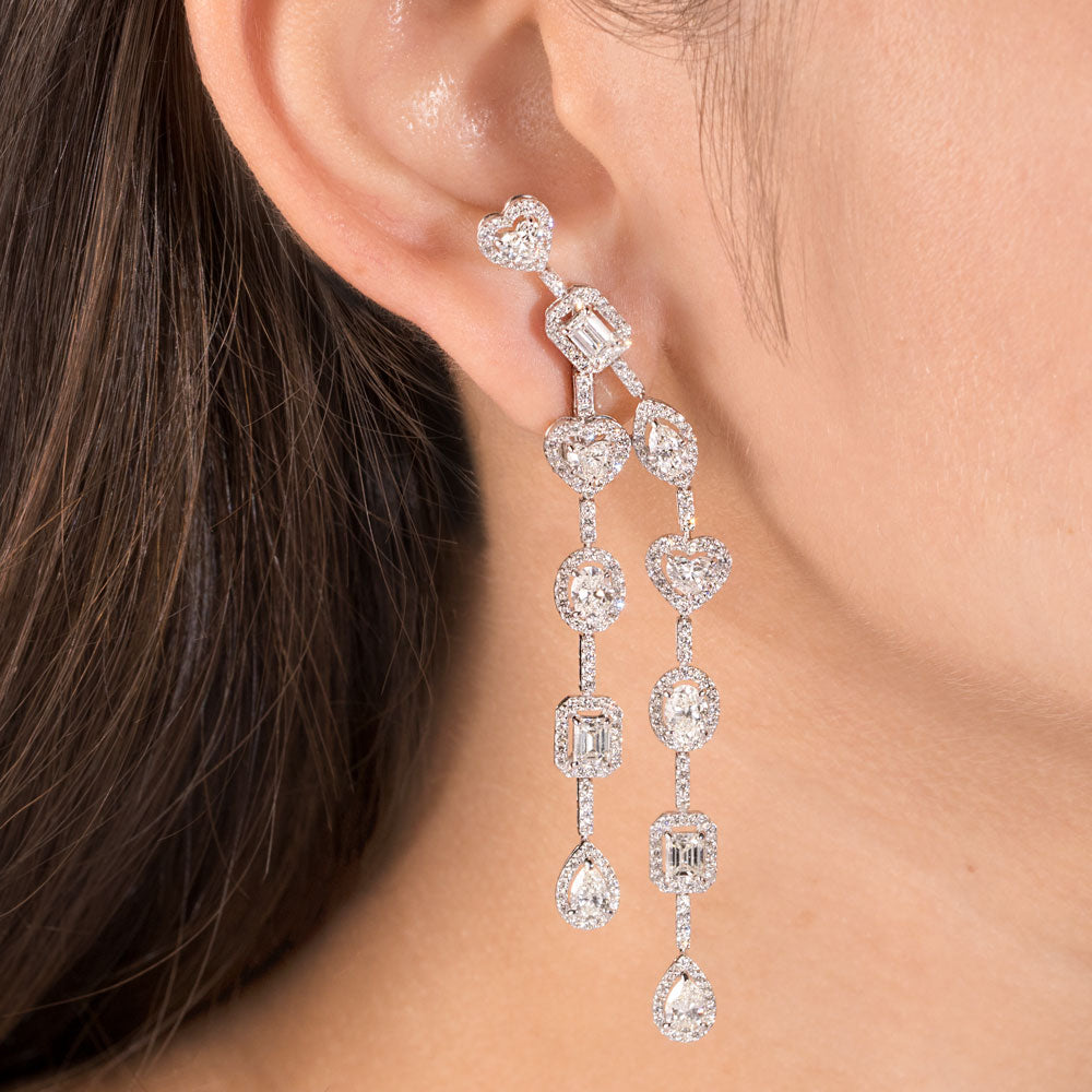 18K White Gold Diamond Jewellery - 7.705ct VVS-VS-GH