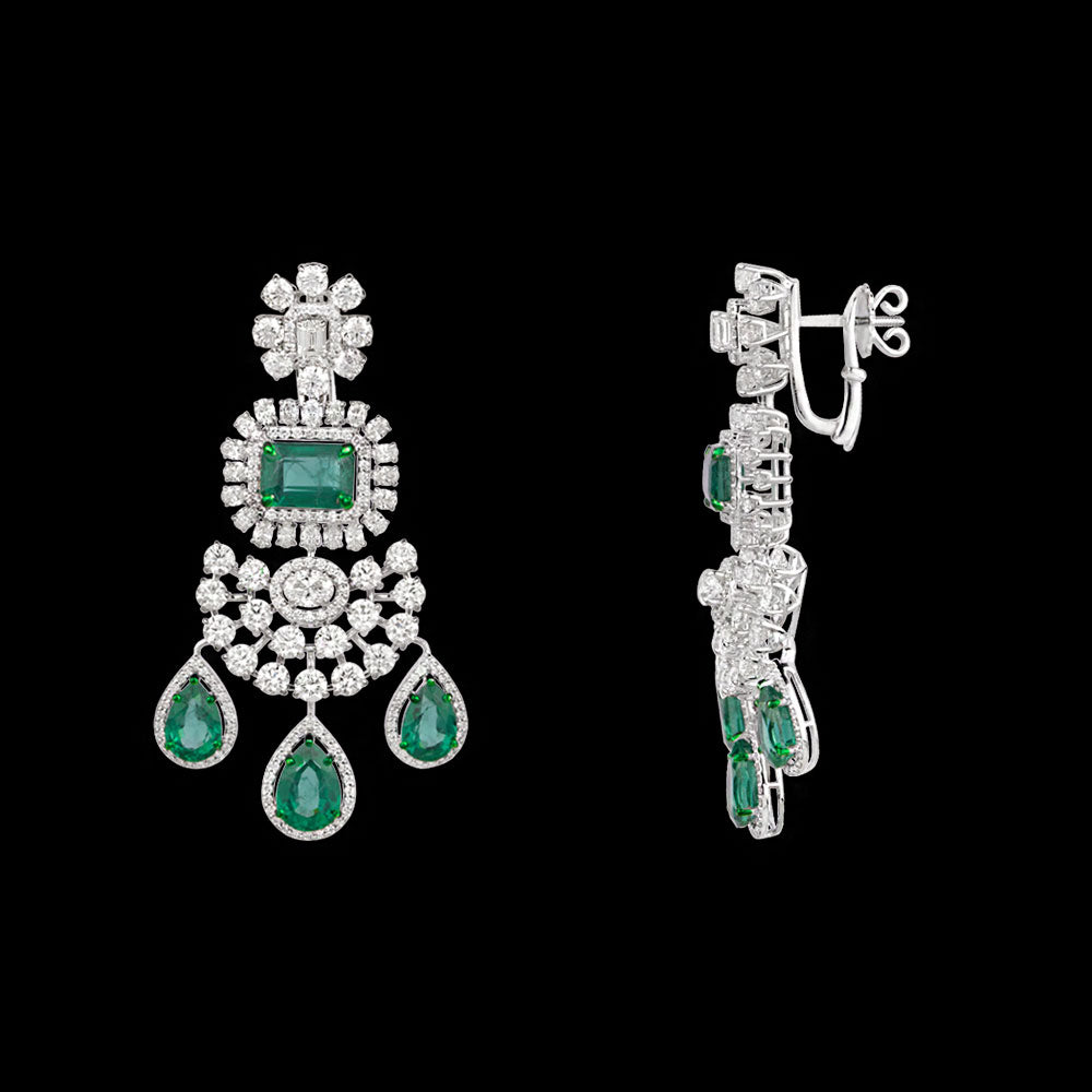 18K White Gold Diamond Jewellery - 13.273ct VS-SI-HI with Colour Stones