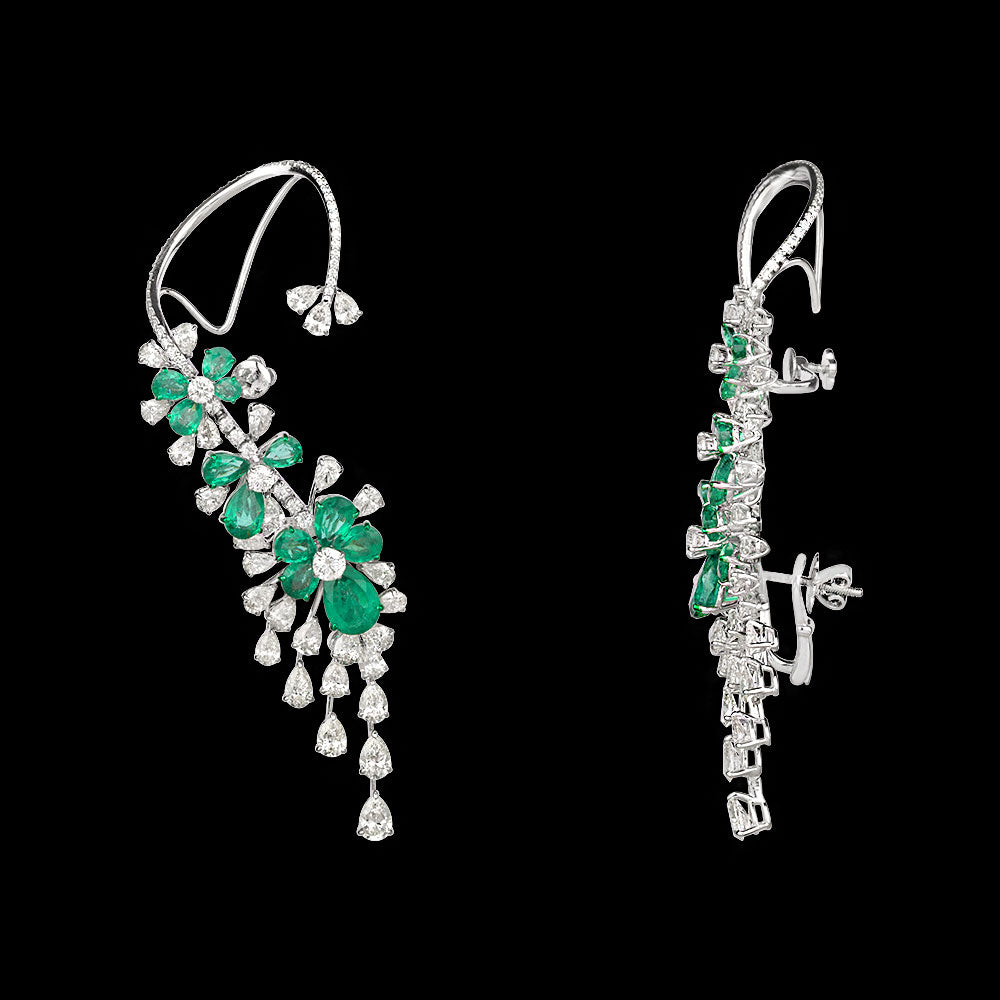 14K White Gold Diamond Jewellery - 15.19ct VS-SI-IJ with Colour Stones