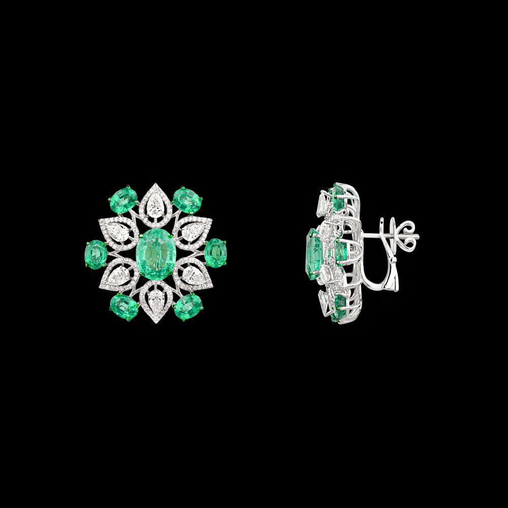 18K White Gold Diamond Jewellery - 4.98ct VS-SI-IJ with Colour Stones