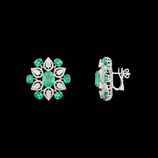 18K White Gold Diamond Jewellery - 4.98ct VS-SI-IJ with Colour Stones