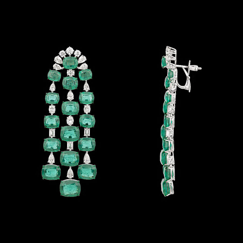 14K White Gold Diamond Jewellery - 11.059ct VS-SI-IJ with Colour Stones