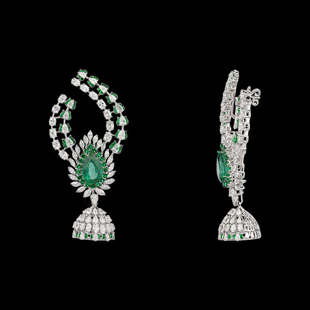 14K White Gold Diamond Jewellery - 13.33ct VS-SI-GH with Colour Stones