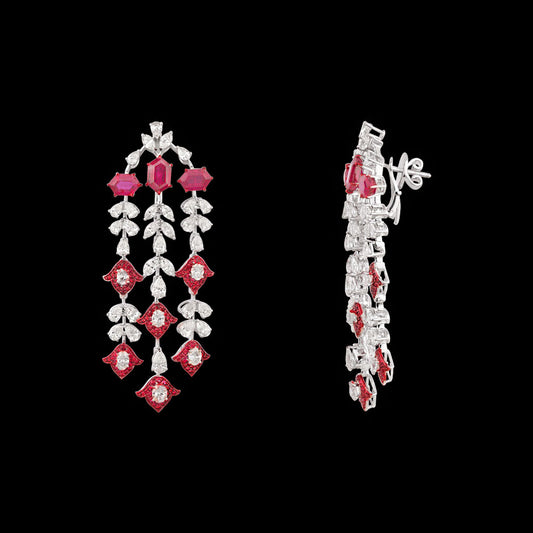 14K White Gold Diamond Jewellery - 10.13ct VS-SI-IJ with Colour Stones